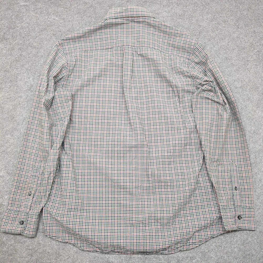 Old Navy Men's Plaid Long Sleeve Button Down Shirt‎ Large Made in Indonesia